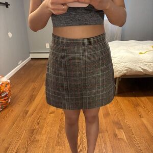 Plaid Sweater Skirt